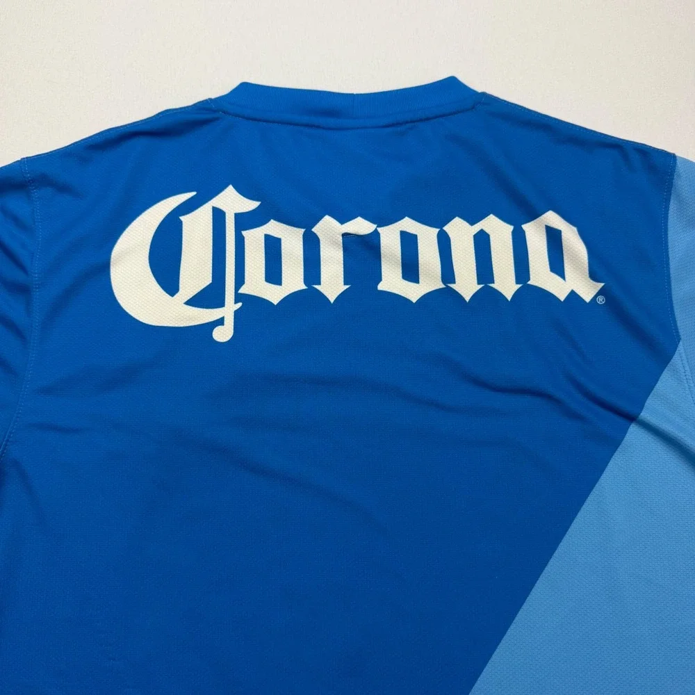 Nike Club America Soccer Jersey Mens Medium Blue 2014 Away Bimbo Coca-Cola Logo